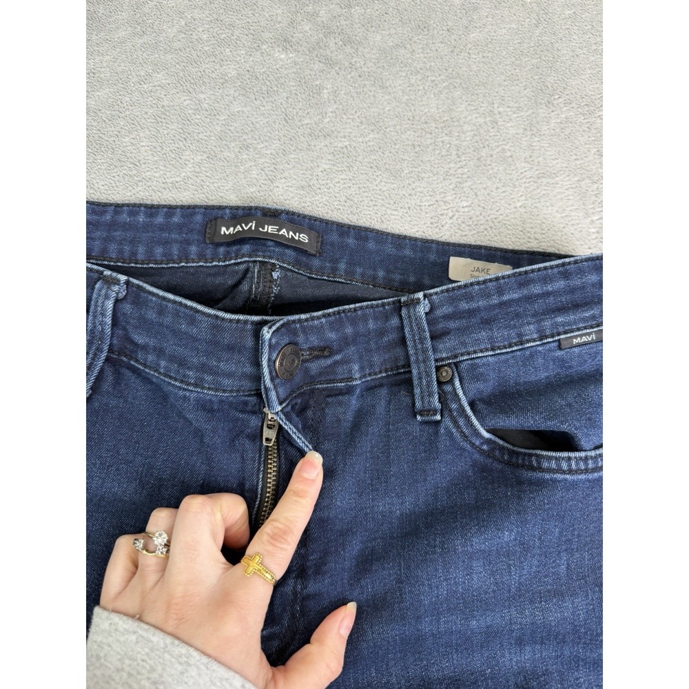 Mavi Jeans Jake Slim Leg Men's Size 34X32 Blue Dark Wash - Picture 3 of 11
